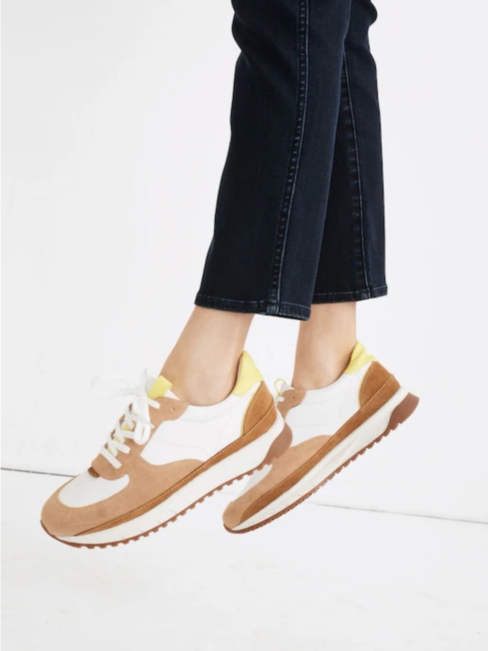 Madewell KickOff Trainer Sneaker. Suede leather and neon. Comfort. Classic. Prep - Picture 2 of 13